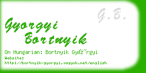 gyorgyi bortnyik business card